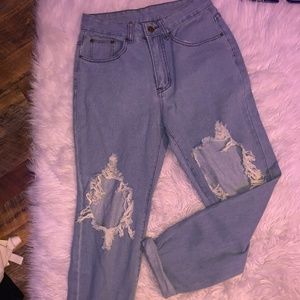 Boutique mom jeans